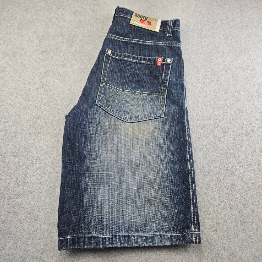 SOUTHPOLE Denim Shorts Mens 32 Blue Baggy Y2K Hip Hop Skater Streetwear Retro